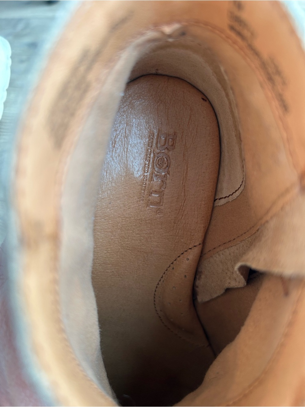 Born Western Style Ankle Booties in Light Beige - Picture 8 of 10